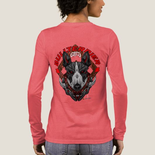 BULL TERRIER Cyberpunk Samurai Elite Tri-Blend Shirt (Achterkant)