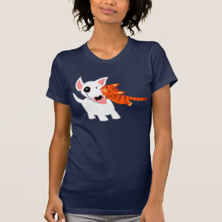 Bull-terrier de bande dessinée et T-shirt mignons