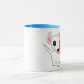 Bull-terrier de bande dessinée et tasse mignons de (Centre)