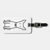 Bull Terrier Dog Cartoon Bagagelabel (Voorkant horizontaal)
