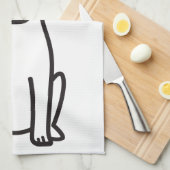 Bull Terrier Dog Cartoon Theedoek (Quarter Fold)