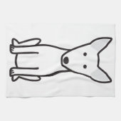 Bull Terrier Dog Cartoon Theedoek (Horizontaal)