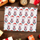 Bull Terrier Dog Christmas Pattern Fleece Deken