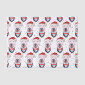 Bull Terrier Dog Christmas Pattern Tissuepapier (Voorkant)