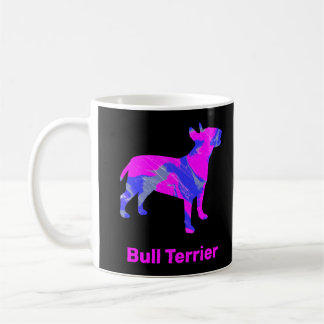 Bull Terrier Dog Crazy Hot Pink & Blue Koffiemok