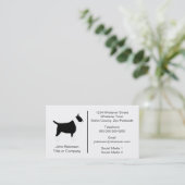 Bull Terrier Dog Design Boarding Kennels Visitekaartje (Staand voorkant)
