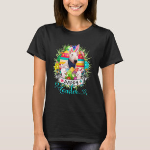 Bull Terrier Dog in paaseieren Basket Bunnip T-shirt