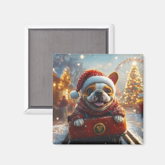 Bull Terrier Dog Kerstmis Magneet (Voorkant / Achterkant)