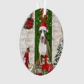 Bull Terrier Dog Kerstmis Ornament (voorkant)