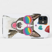 Bull Terrier Dog met Hearts Valentijnsdag Case-Mate iPhone Case (Achterkant (horizontaal))