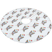 Bull Terrier Dog met Hearts Valentijnsdag Kerstboom Rok (Gekanteld)