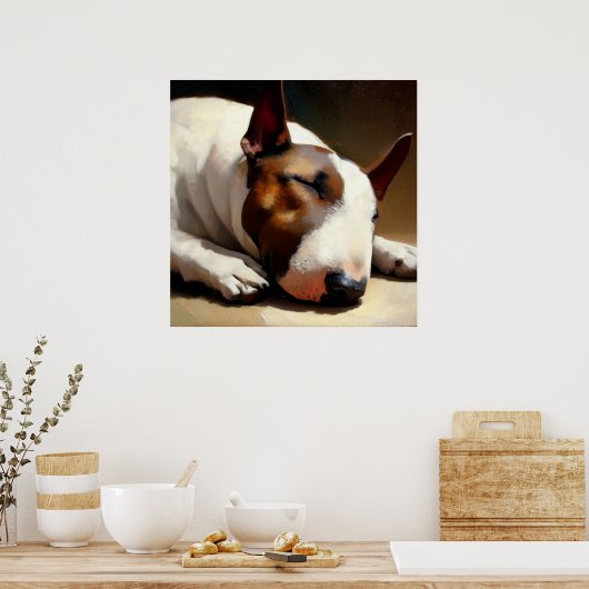 Bull Terrier Dog Poster (Keuken)