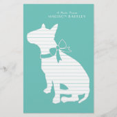 Bull Terrier Dog Puppy Briefpapier (Voorkant)