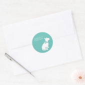 Bull Terrier Dog Puppy Ronde Sticker (Envelop)