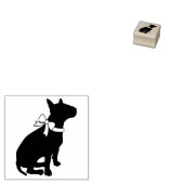 Bull Terrier Dog Puppy Rubberstempel (Gestempeld)