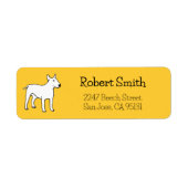 Bull Terrier Dog Return Address Labels (Voorkant)