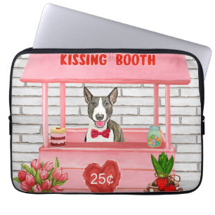 Bull Terrier Dog Valentijnsdag Kissing Booth Laptop Sleeve