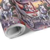 Bull Terrier Dog Valentine's Day Cadeaupapier (Rol Hoek)