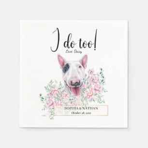 Bull Terrier Dog Wedding Cocktail Napkins Servet