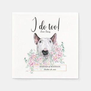 Bull Terrier Dog Wedding Cocktail Napkins Servet