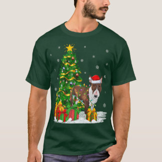 Bull Terrier Dog Xmas Tree Santa Bull Terrier Chri T-shirt