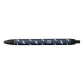 Bull Terrier Dogs Pattern Monogrammed Zwarte Inkt Pen (Voorkant)