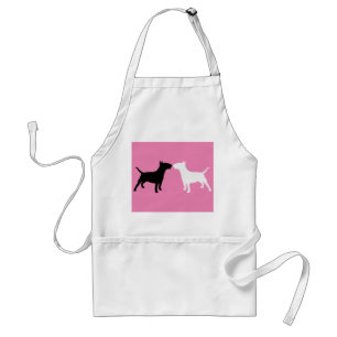 Bull Terrier Double Silhouette Apron Standaard Schort