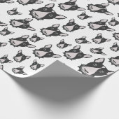 Bull Terrier Double Take! Schattige Puppy Dog Bull Cadeaupapier (Hoek)