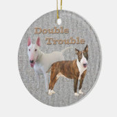 Bull Terrier Double Trouble Ornament (Links)