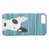Bull Terrier en hand getrokken strepen patroon Case-Mate iPhone Case (Achterkant (Horizontaal))