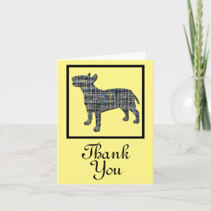 Bull Terrier English Chien Merci Carte de voeux