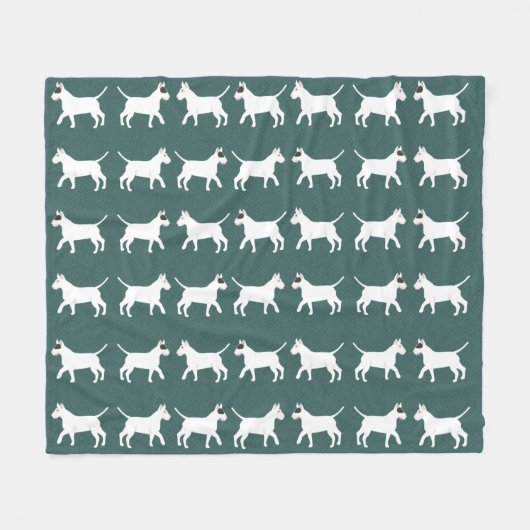 Bull Terrier Fleece Blanket (Voorkant (Horizontaal))