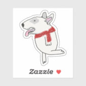Bull Terrier geniet van reizen Sticker (Vel)