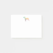 Bull Terrier Geometric Pattern Silhouette Pastel Post-it® Notes (Voorkant)