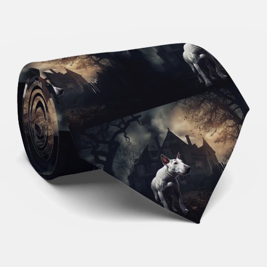 Bull Terrier Halloween eng Stropdas (Opgerold)