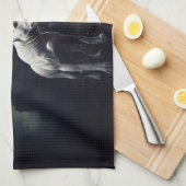 Bull Terrier Halloween eng Theedoek (Quarter Fold)