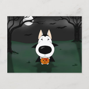 Bull Terrier Halloween Vampire Briefkaart