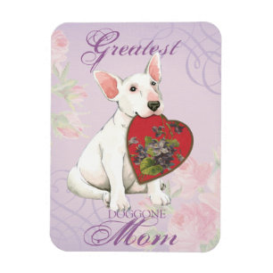 Bull Terrier Heart Mam Magneet