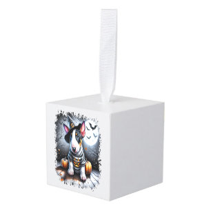 Bull Terrier hond Halloween Kubus Ornament