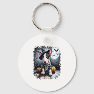 Bull Terrier Hond Halloween Sleutelhanger