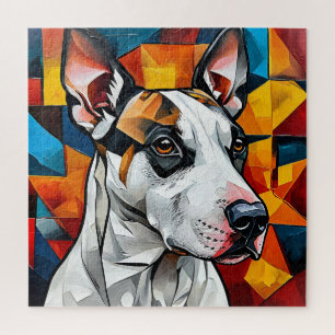 Bull Terrier Hond Portret Puzzel Voor Huisdierlief