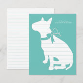 Bull Terrier Hond Puppy Bedankkaart (Voorkant / Achterkant)