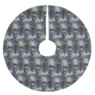 Bull Terrier Hond Rijden Motorfiets Kerstmis Kerstboom Rok