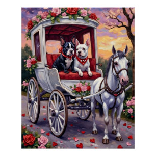 Bull Terrier Hond Valentijnsdag Perfect Poster