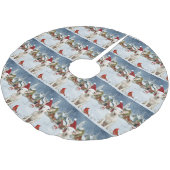 Bull Terrier Hond Winter Wonderland Kerstvreugde Kerstboom Rok (Gekanteld)