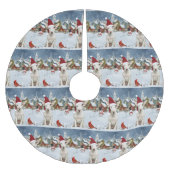 Bull Terrier Hond Winter Wonderland Kerstvreugde Kerstboom Rok (Voorkant)