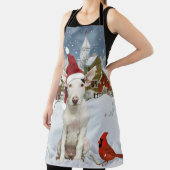Bull Terrier Hond Winter Wonderland Kerstvreugde Schort (Insitu)
