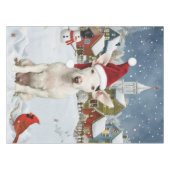 Bull Terrier hond Winter Wonderland Kerstvreugde Tafelkleed (Voorkant (Horizontaal))