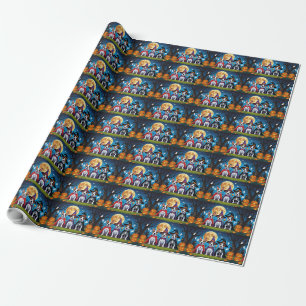 Bull Terrier Honden Pompoen Halloween Grappig Cadeaupapier