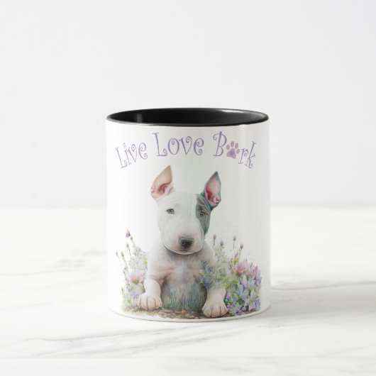 Bull Terrier Hondenmoeder Bloemstuk Mok (Midden)